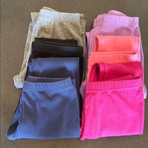 HoeVoe Bundle of 6 leggings Multiple Colors  Athletic Leggings size 6-7Y